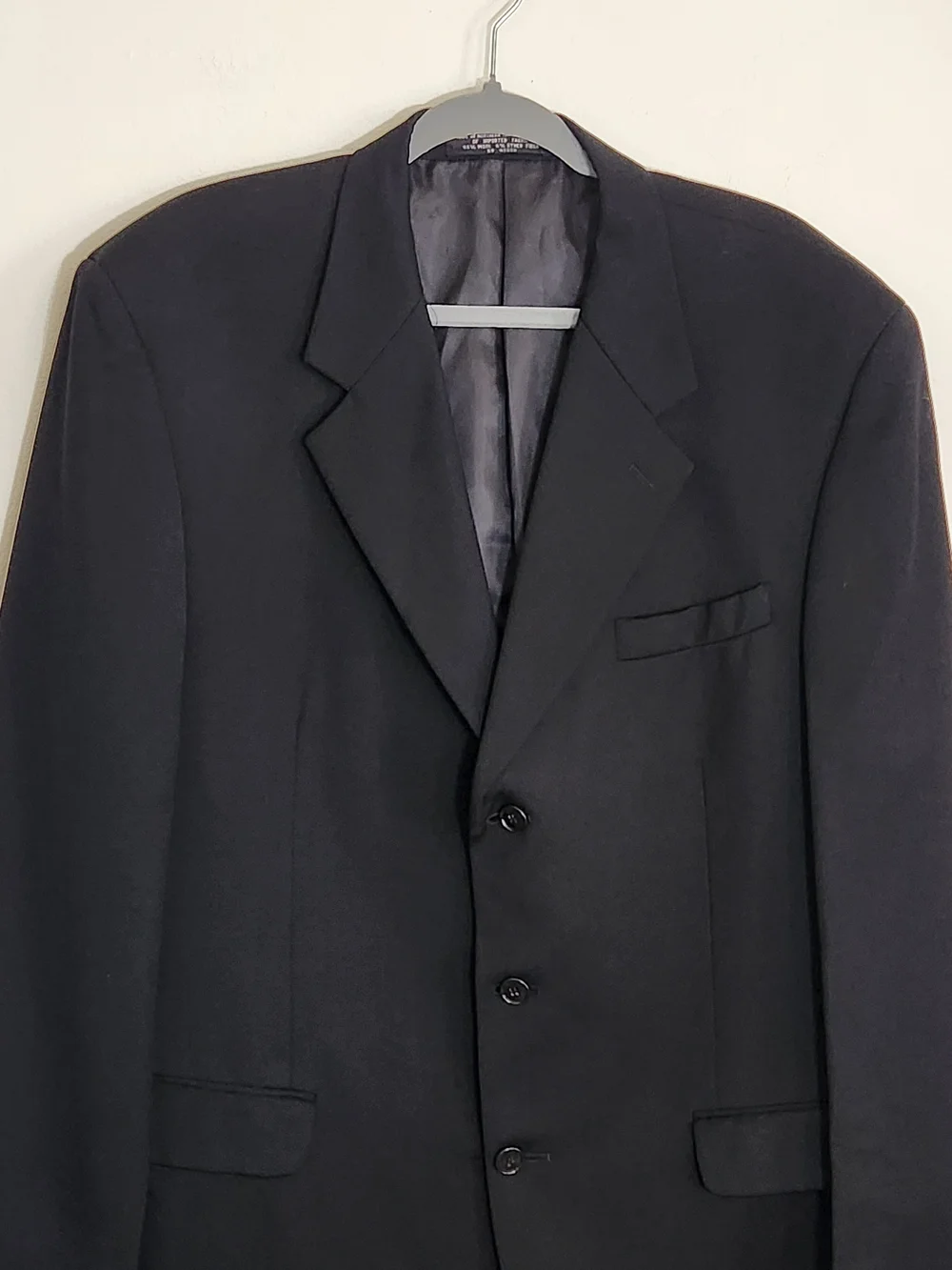 Jones New York Mens Black Wool Blazer Size 44L